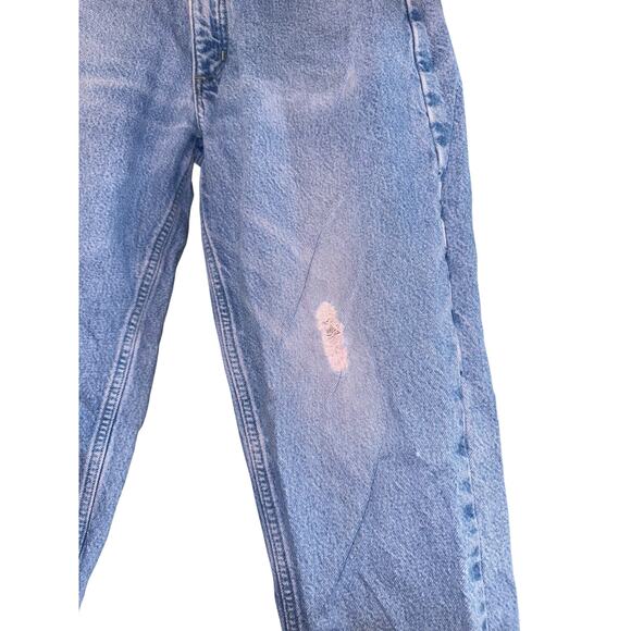 Carhartt Thrashed Flannel Lined Plaid Jean Pants 32x31 Warm Fall Utility Grunge - Picture 3 of 11